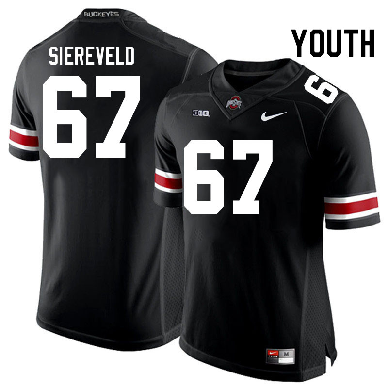 Ohio State Buckeyes Austin Siereveld Youth #67 Black Authentic Stitched College Football Jersey